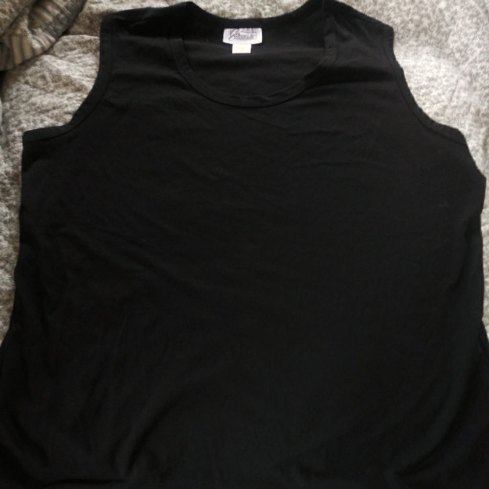 Solid Black Tank/Sleeveless Shirt
